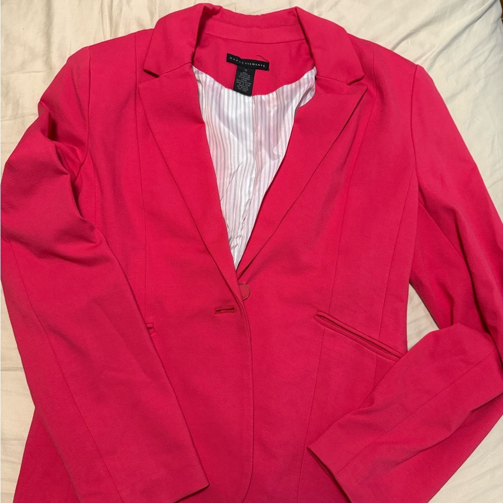 Grace Elements Hot Pink Women's Tailored Blazer